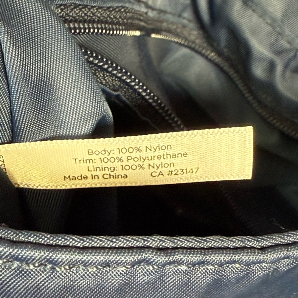 Talbots Blue Nylon Crossbody Tote Bag - Picture 9 of 13